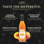 Liquid Alchemist Peach Syrup for Drinks - Real Ingredients Make our Peach Puree for Cocktails a Perfect Bellini Mix - Our Flavored Syrup is Non-GMO & Vegan (12 oz)