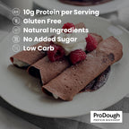 ProDough High Protein- Gluten Free French Crepe Mix, Low Carb, 8g of Protein per Serving, No Added Sugars, Keto Friendly, Makes 24 Crepes (Original)