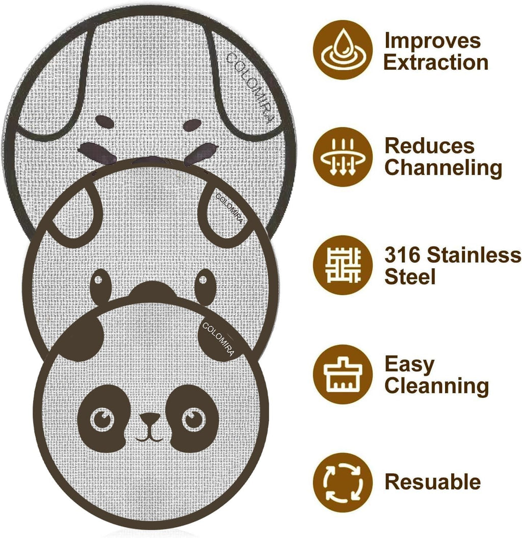 58.5mm Espresso Puck Screen, Lower Shower Screen, Metal Coffee Reusable Filter for 58mm Espresso Portafilter Basket, 1.7 Thickness(Doggie)