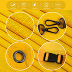 5 Pack Kitchen Apron, Work Apron, Canvas, Multiple Pockets, Gardening, Painting, BBQ, Artist, Carpenter, Sizes M to XXL, Yellow