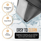 HEXNUB Reusable #4 Coffee Filter for Technivorm Moccamaster KBGV, KBT - Stainless Steel Mesh, Durable Metal Filter for sustainable Brewing