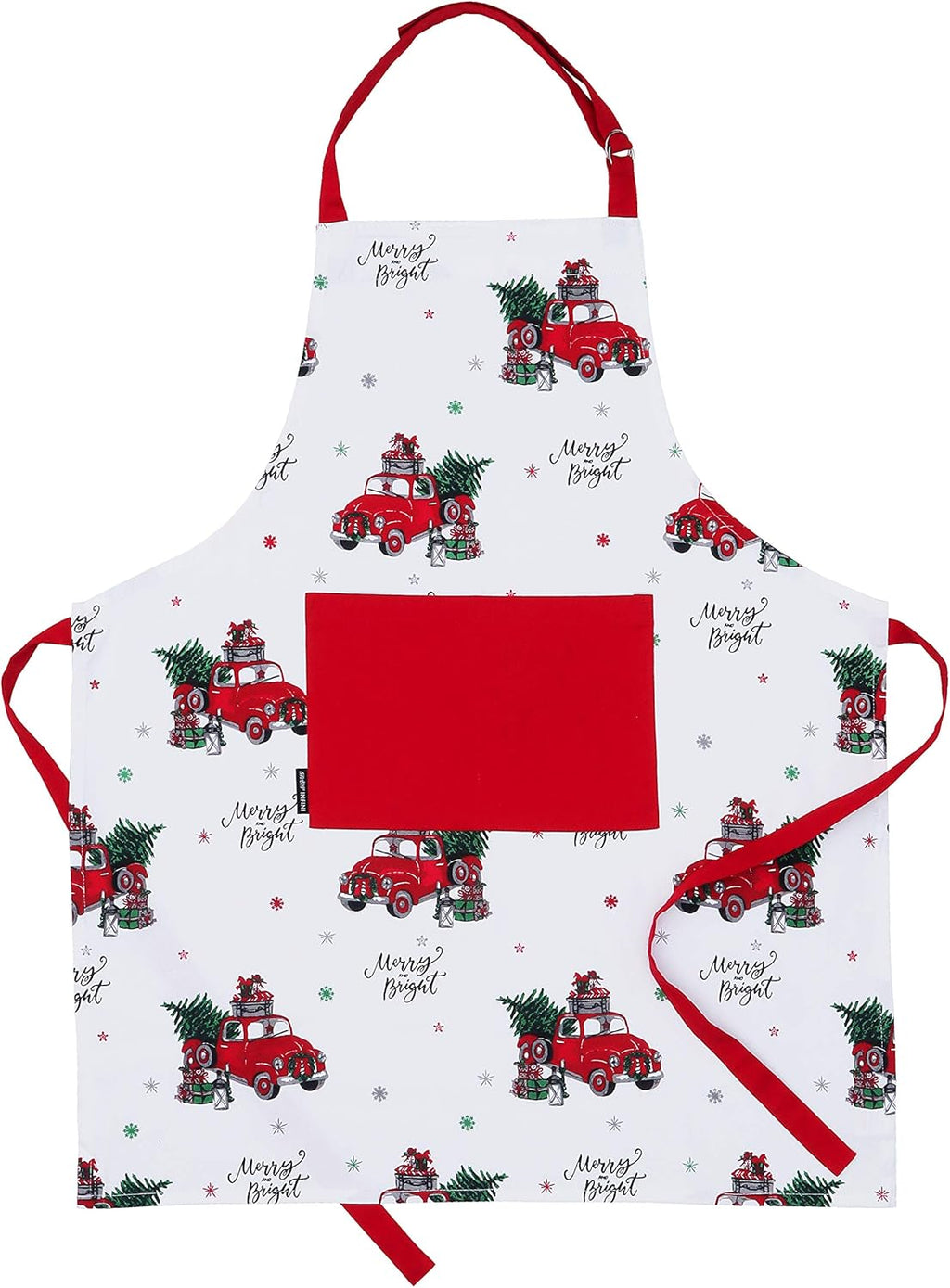 AMOUR INFINI Cotton Womens Apron for Kitchen, Grilling, Baking with Pockets & Adjustable Strap Washable, Reusable Spring Apron (27.5 x 33 Inches)