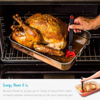 Dreamfarm Brizzle 3-In-1 Flexible Silicone Sit-Up Basting, Drizzle, Scooping Brush with In-Built Sauce Resevoir - Black