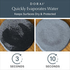 Dorai Home Stone Coaster Set – 4 Absorbent Diatomite Coasters for Instant Drying, Modern Design, Slate Stone