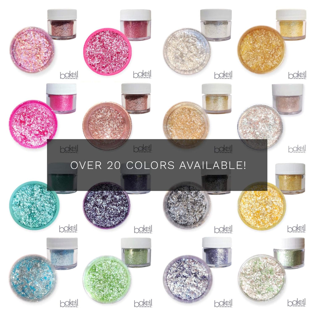 BAKELL Soft Pink Edible Glitter, 25 Grams | TINKER DUST Edible Glitter | KOSHER Certified | 100% Edible Glitter | Cakes, Cupcakes, Cake Pops, Drinks, Dessert Vegan Glitter & Dusts (25g, Soft Pink)