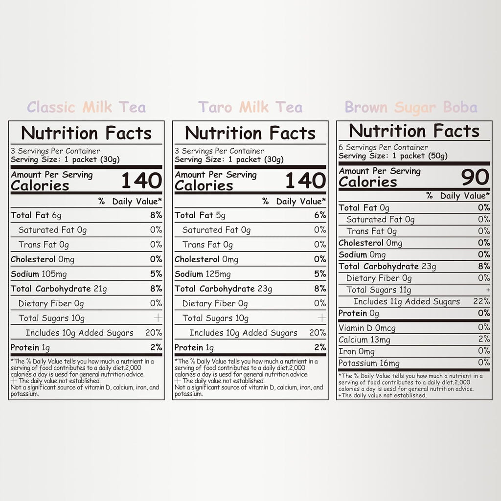 Boba Moo Premium Boba Tea Kit Combo (Classic & Taro) - Only 10,000 Kits Yearly, Small Batch Bubble Tea Kit With Exceptional Taste & Chewiness, Vegan, Lactose-Free, 6 Servings