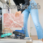 White Pink Rose Quartz Agate Marble Kitchen Glass Cutting Board Ocean Decorative Gift Marbled Granite Stone Rock Gift For Her Mom Wife (White Pink)