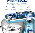 VIVOHOME 4.75 Quart Stand Mixer, 8 Speed Kitchen Electric Food Mixer, Household Stand Mixer for Baking, Cake, Bread with Beater, Dough Hook, Wire Whip and Egg Separator, Blue