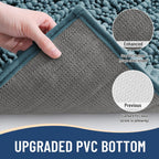 Arotive Luxury Chenille Bathroom Rug Mat, Extra Soft Thick Absorbent Shaggy Bath Rugs, Non-Slip Machine Wash Dry, Plush Bath Mats for Bathroom, Shower and Tub, 36x24, Smoky Gray