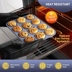 2 Pack 12 Cups Silicone Muffin Pan with Metal Reinforced Frame Regular Size Silicone Molds Cupcake Cake Baking Pans Baking Cupcake Mold Best Baking Pans Tart Pan Sheet Set Reusable Cupcake Liners