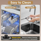 Milk Frother and Steamer, 16.9 OZ Milk Frother for Coffee, 4 in 1 Frother Separable Easy to Use and Clean, Durable Safe Silent Working for Coffee, Latte, Cappuccino Hot Chocolate, Black