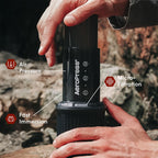 AeroPress Go Travel Coffee Press Kit - 3 in 1 brew method combines French Press, Pourover, Espresso - Full bodied coffee without grit or bitterness - Small portable coffee maker for camping & travel