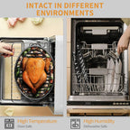 JY COOKMENT Cooling Roasting Rack with Integrated Feet, Enameled Coating, PTFE Free, Great for Cooking, Drying, Grilling, Dishwasher Safe (10inch*6.5inch)