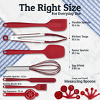 Priority Chef Stainless Steel Mixing Bowls with Lids Set - Premium 30Pcs with 6pc Metal Bowl Set for Kitchen, 3 Graters, Airtight Lids, Non-Slip Bases & Silicone Utensils, Red