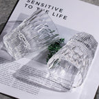 KAMMAK Crystal Whiskey Glasses Set of 2, Handcrafted 6.09oz Old Fashioned Glasses Stemless, Luxury Cocktail Glasses, Hand Blown Scotch Cup for Women, Men Gift for Rocks, Bourbon, Bar Barware