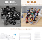 Goabroa 2 Sets 10 Pcs Acrylic Display Risers, Clear Rectangular (7"-8"-9" L) Risers Display Stands, Acrylic Stands for Jewelry, Cupcake, Perfume, Figures