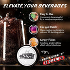 MONÉGASQUE Black Edible Glitter for Drinks 10g – Halloween Edible Glitter for Cakes & Cocktails – Cocktail & Drink Shimmer Dust – Cupcake Sprinkles Decorating Toppers & Cake Decorations Spray Sparkles