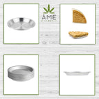 AME D'ESSENCE (1PC-9") Aluminum Pie Pan Commercial Grade Round Pie Plate Size 9" x 1mm Thick