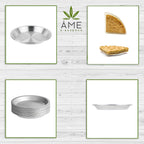 AME D'ESSENCE (1PC-10) Aluminum Pie Pan Commercial Grade Round Pie Plate Size 10" x 1mm Thick