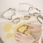 6PC Stainless Steel Pig Cookie Cutters Mexican - 5.5", 4.5", 4", 3.5", 2.5", 2.0"，Perfect for Mexican Concha Bread - Concha Cutter and Concha Stamp，Baking Tools for Pig Shaped Pastry and Bread Making