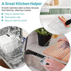 TeamFar Cooling Rack, 8.75” x 6.25” Stainless Steel Wire Baking Rack for Cooking Roasting Grilling, Fit for Oven Pan, Oven & Dishwasher Safe, Non-toxic & Heavy-Duty, 2PCS