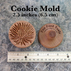 Wood Cookie Stamp, 2.5 Inch (Blooming Chrysanthemum CS-010)