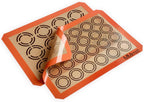 Silicone Baking Mats - Best German Silicone - Non Slip Silicone Baking Sheet, Non Stick Reusable Silicone Mats for Baking, Oven Liner, Counter Mat - 2 Half Sheets Cookie Baking Mats