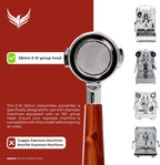 58mm Espresso Tool Set for E61 Group Head 58mm Bottomless Portafilter, Knock Box, Adjustable Distributor, Magnetic Dosing Funnel, Puck Screen and Precision Tamper