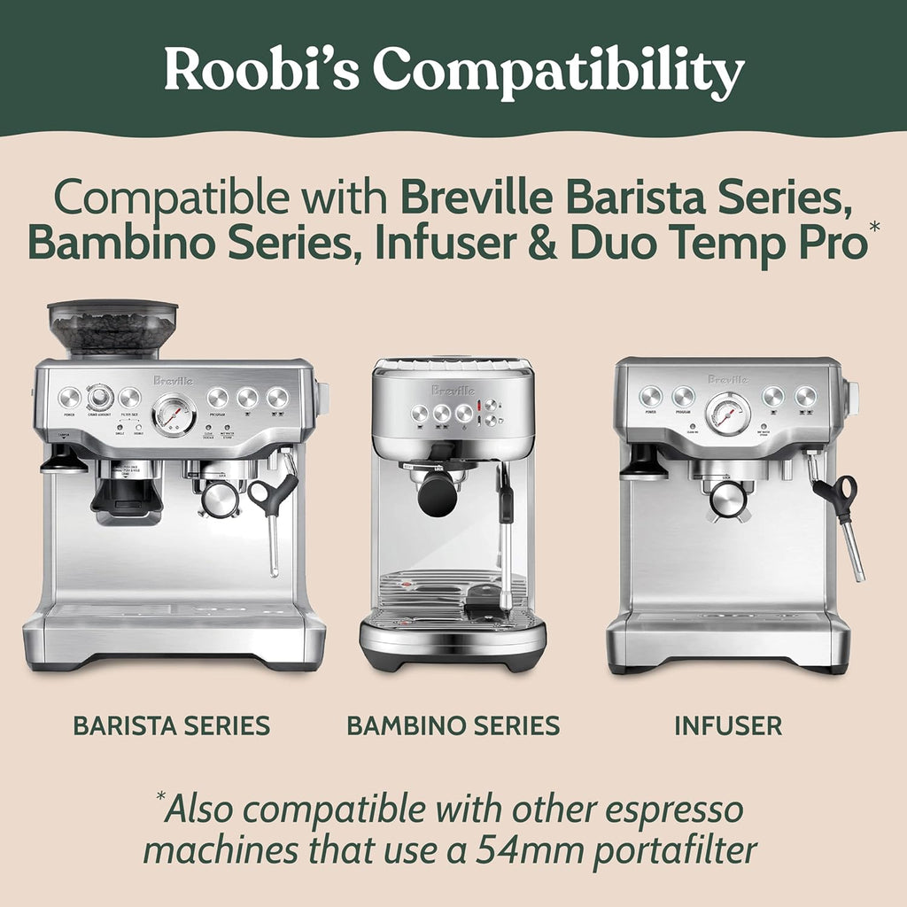 Roobi Espresso Cleaning Disc Compatible with Breville. 54mm Backflush for Disc Espresso Cleaning Tablets, 2 Pack