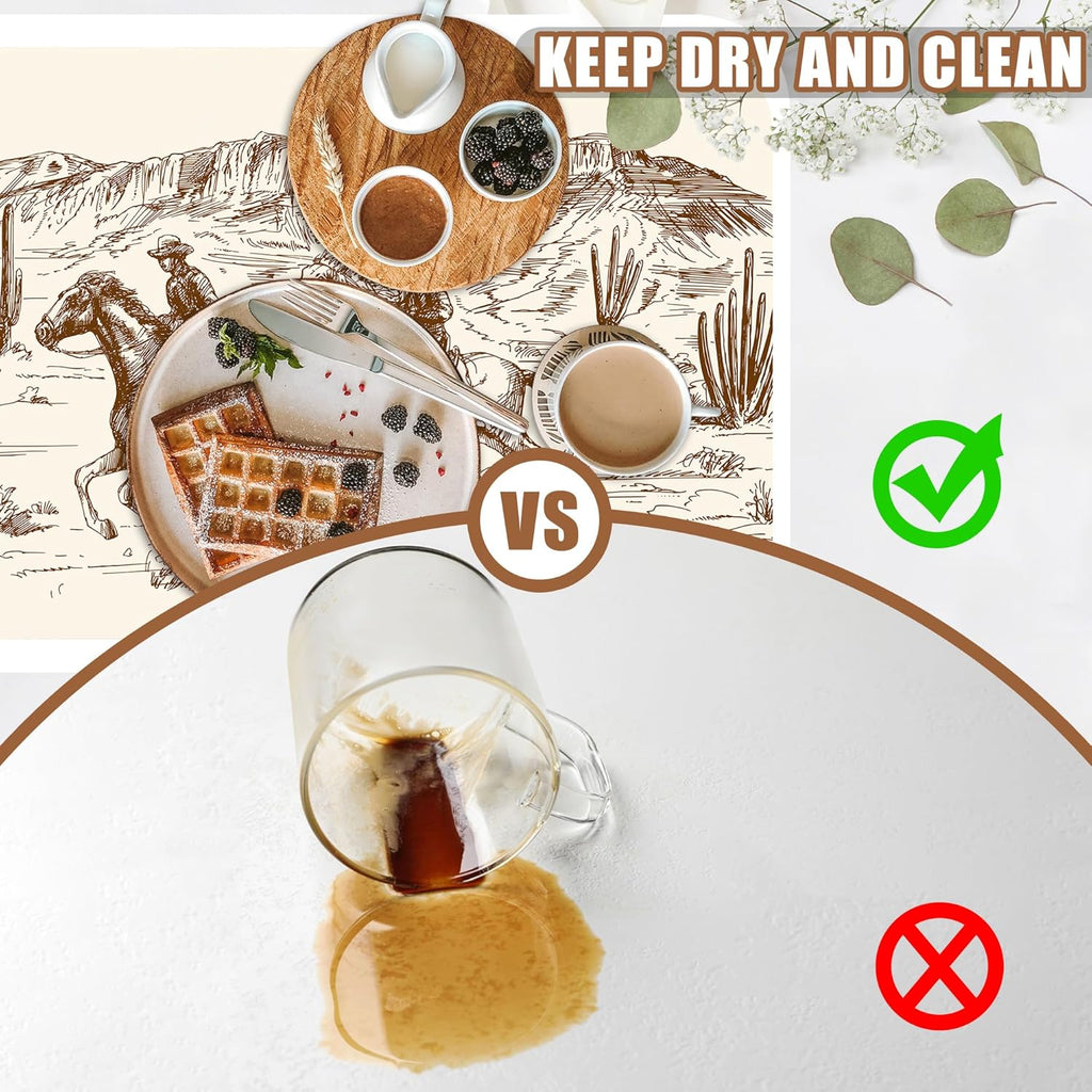 Dish Drying Mat Desert with Cowboys Coffee Bar Mat for Countertop Absorbent Coffee Mat Rubber Backed Hide Stain Dish Drainer Rack Mat Coffee Maker Coffee Pot Dining Room Decoration 15.7 x 23.6 Inch