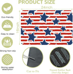 Dish Drying Mat Watercolor Blue Star Red Stripes Kitchen Mat 16"x24" Bsorbent Coffee Maker Mat for Dishes,Utensils Coffee Maker Pots and Pans Easy Clean Dish Slip Resistant Pad