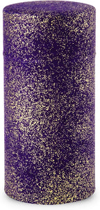 NOREN Japanese Tea Canister Tin (Yuzen Washi Paper - Gold and Purple), 7.06oz Size/Made in JAPAN with Includes Inner Lid of Airtight Damp-Proof/Kitchen Jar for Loose Leaf Coffee Tea Spice and More
