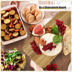 Lounsweer 6 Pcs Thicken Cutting Board Bulk Wood Board for Chopping Serving Charcuterie Material for Laser Engraving Mother' Day Wedding Housewarming Gift