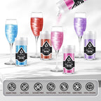 Edible Glitter for Cocktails - 6 Colors Luster Dust Edible Drink Glitter Food Grade Metallic Shimmer Powder Cake Sprinkles for Beverage Chocolate Candy, 5g/Bottle