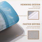 Summer Ocean Beach Blue Dish Drying Mat Sea Shell Starfish Large Kitchen Mat Dish Drying Pad Absorbent Dish Dryer Mat for Kitchen Countertops Microfiber Drainer Pad Dish Drying Rack Mat (18x24 in)