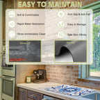 Dish Drying Mat Mandala Blue Floral Kitchen Mat 12"x19" Bsorbent Coffee Maker Mat for Dishes,Utensils Coffee Maker Pots and Pans Easy Clean Dish Slip Resistant Pad