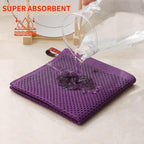 Kitinjoy 100% Cotton Kitchen Dish Cloths, 8 Pack Waffle Weave Ultra Soft Absorbent Dish Towels for Drying Dishes Quick Drying Kitchen Towels Dish Rags, 12 X 12 Inches, Violet