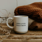 Sweet Water Decor Sweater Weather Stoneware Coffee Mug | Novelty Coffee Mugs | Microwave & Dishwasher Safe | 14oz Coffee Cup | Fall Gifts | Winter Coffee Mug