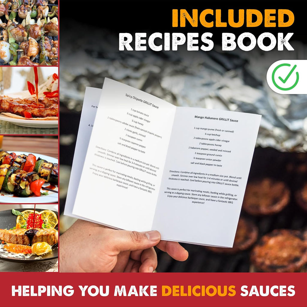 BBQ Brushes for Sauce – Silicone Basting Brush Dispenser for Grilling, Roasting & Baking - BBQ Sauce Bottles for Cooking, Marinades and Oils – Grilling Accessories & Gifts for Men