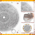 Patelai 2 Pcs Stainless Steel Pie Weights for Baking Universal Fit Pie Weight for 7-10 Inch Pies Round Metal Pies Weights Chain Dishwasher Safe Durable Blind Baking Dough Cooking Pastry (8 Inch)