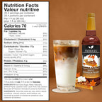 Syruvia Maple Bourbon Pecan Coffee Syrup - 25.4 fl oz - Kosher, Perfect for Drinks, Soda, Desserts, and More, Gluten Free