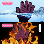 HTVRONT Heat Resistant Gloves for Sublimation - 2Pcs Heat Gloves for Sublimation, Hair Styling, Flat Iron - Thicker and Plus Size, Heat Resistant Work Gloves for Women, Universal Fit - (Plus Size)