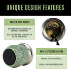 MADFLOW Yerba Mate Cup. Stainless Steel Mate Cup with 2 Bombillas. Double Wall Vacuum Insulated Yerba Mate Gourd. Unique Mate Cup And Bombilla Set