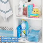 STORi Bliss 10" x 6" Open Clear Pantry Organizer Bin, Plastic Containers with Handle for Kitchen, Fridge, Cabinet, Closet, Bathrom, Undersink Storage Made in USA
