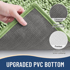 Arotive Luxury Chenille Bathroom Rug Mat, Extra Soft Thick Absorbent Shaggy Bath Rugs, Non-Slip Machine Wash Dry, Plush Bath Mats for Bathroom, Shower and Tub, 54x24, Sage Green