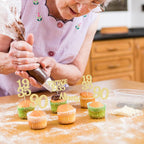 Gyufise 24Pcs 90th Birthday Cupcake Toppers Glitter Cheers to 90 Fabulous Ninety Vintage 1935 Cupcake Picks 90th Birthday Wedding Anniversary Party Cake Decorations Supplies Gold