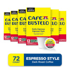 Café Bustelo Espresso Style Dark Roast Coffee, 72 Count Keurig K-Cup Pods