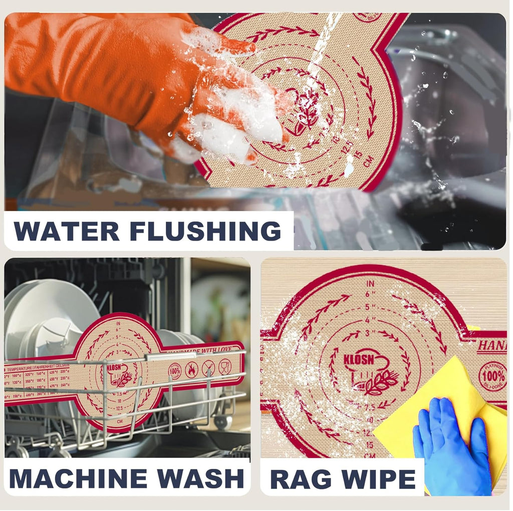 Silicone Bread Sling for Dutch Oven, 2 Pack (8" Round) – Non-Stick & 500°F Heat Resistant Sourdough Mat, Easy to Clean, Reusable Food-Grade Sourdough Slings – Fits 5 qt and up Dutch Ovens