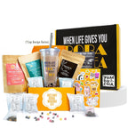 YUMBUCHA Instant Boba Making Kit - A Complete Set for Boba Tea Lovers - 30 Drinks, Reusable Cup & Straw, Tapioca Pearls, and Loose Leaf Teabags - White Peach Oolong, Jasmine Green, Classic Black