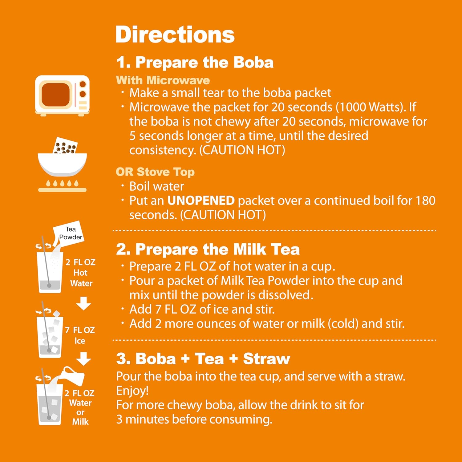 J WAY Instant Boba Bubble Pearl Milk Tea Kit with Authentic Crème Brulee Tapioca Boba, Ready in Under One Minute, Paper Straws Included - 6 Servings